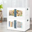 Storage Containers Lid Stackable 85L Blue