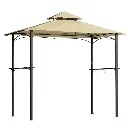 Instahut Gazebo Outdoor Patio Marquee BBQ Grill Shelter Garden Shade Hooks Beige