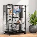 i.Pet Rabbit Cage 100cm Hutch 3 Level Indoor Guinea Pig Ferret