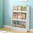 Keezi Kids Bookshelf 3 Tiers Storage Children Bookcase Organiser Display Shelf
