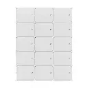 Artiss Shoe Rack Storage Cabinet DIY 15 Storage Cube Stackable White