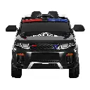 Rigo Kids Electric Ride On Patrol Police Car Horn Music Remote Black