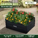 Wallaroo Garden Bed 80 x 60 x 30cm Galvanized Steel - Black