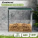 Wallaroo Wood Storage Shed Galvanized Steel - Green
