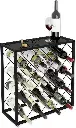 Freestanding Metal Wine Rack for 25 Bottles