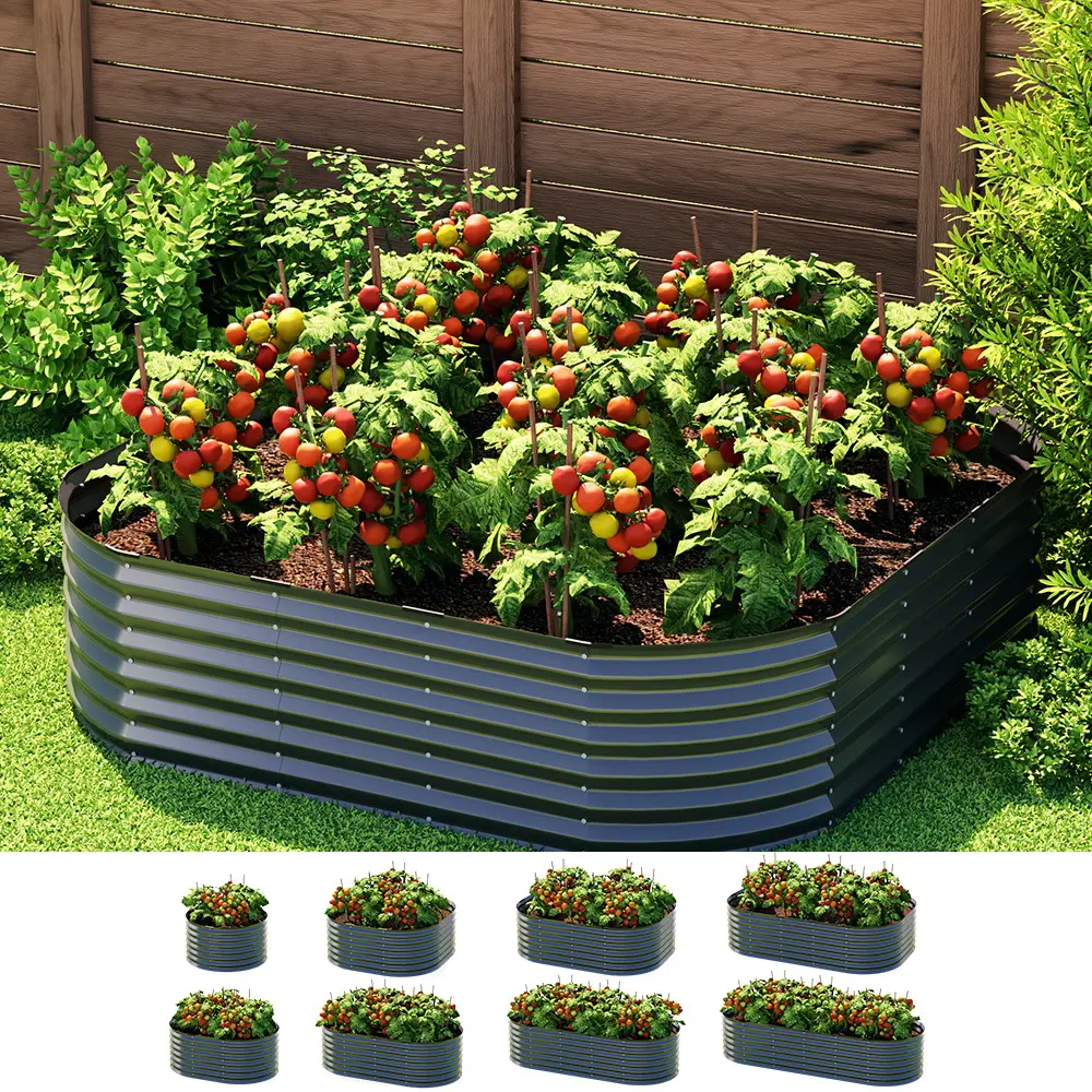 GreenFingers Garden Bed 9 In 1 Modular Planter Box Raised Container Galvanised