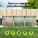 Greenfingers Greenhouse 180x50x50CM Cold Frame Plant Grow Aluminium Polycarbonate Green House