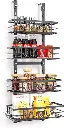 4 Tier Adjustable Baskets Over Door Pantry Organiser for Home Kitchen