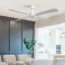 Devanti 52'' Ceiling Fan AC Motor 4 Blades w/Remote - White