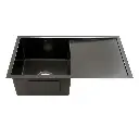 Cefito Kitchen Sink 75X45CM Stainless Steel Basin Single Bowl Black