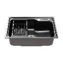 Cefito Kitchen Sink 61X43CM Stainless Steel Basin Single Bowl Black Drain Basket