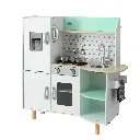 Keezi Kids Wooden Pretend Kitchen Play Sets Cooking Toys Oven Fridge 85CM Green