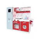 Keezi Kids Kitchen Play Set Wooden Pretend Toys Cooking Children Fridge Oven Red