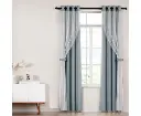 Artiss 2X 132x304cm Blockout Sheer Curtains Light Grey