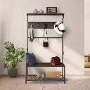Sarantino 4-in-1 Hall Tree Entryway Coat Rack