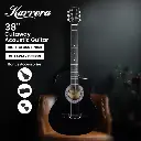 38in Karrera Cutaway Acoustic Guitar with Guitar Bag - Black