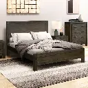 Bed Frame King Size in Solid Wood Veneered Acacia Bedroom Timber Slat in Chocolate