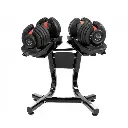Pair Powertrain Adjustable Dumbbell Set with Stand - 24kg (ea)