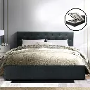 Artiss Bed Frame Queen Size Gas Lift Charcoal VILA