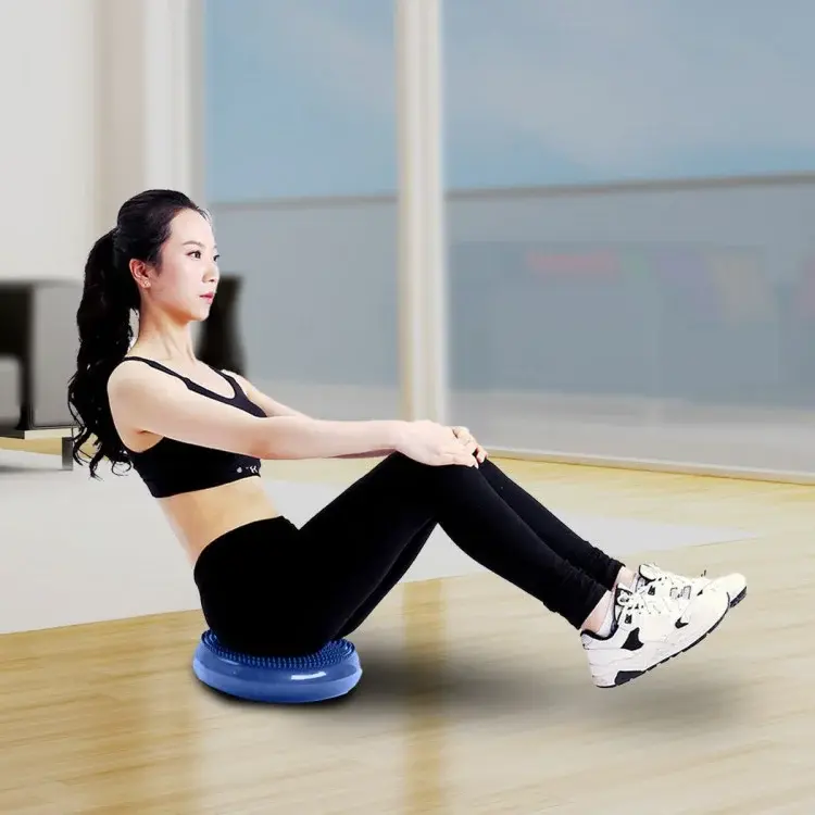 Powertrain Yoga Stability Disc Home Gym Pilate Balance Trainer Blue