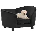 Dog Sofa Black 69x49x40 Cm Plush