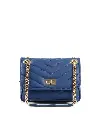 V Italia by Versace 1969 abbigliamento sportivo srl Women's Blue Leather Handbag in Blue - One Size
