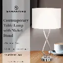 Sarantino Contemporary Table Lamp in Nickel Finish
