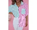 Azura Exchange Striped Print Shirt 