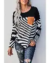 Azura Exchange Pinstripe Patch Pocket Top 