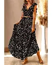 Azura Exchange Floral Ruffled Crop Top and Maxi Skirt Set