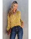 Azura Exchange Printed Crinkled Blouse 