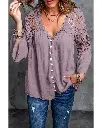 Azura Exchange Lace Button Top