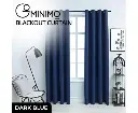 GOMINIMO Blackout Window Curtains for Thermal Insulated Room (Set of 2, W132cm x D243cm, Dark Blue)