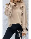 Azura Exchange Ruffled Bubble Sleeve Blouse