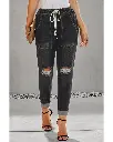 Azura Exchange Distressed Denim Jogger with Pocket Detail
