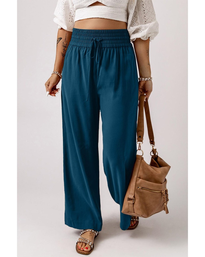 Azura Exchange Drawstring Elastic Waist Wide Leg Pants