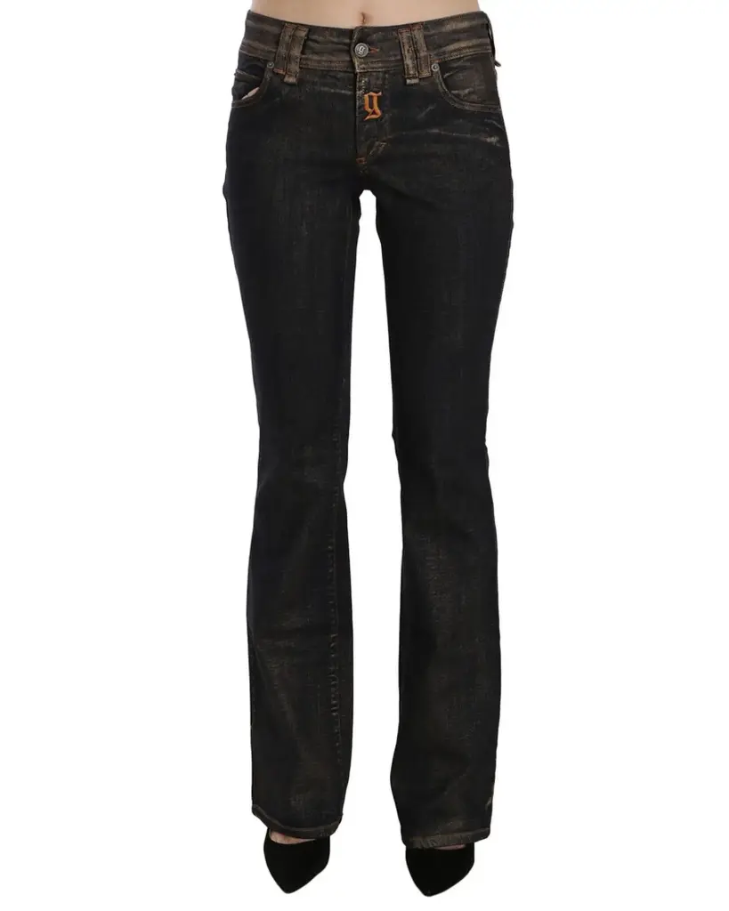 Galliano Mid Waist Flared Denim Casual Pants W26 US Women