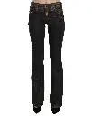 Galliano Mid Waist Flared Denim Casual Pants W26 US Women