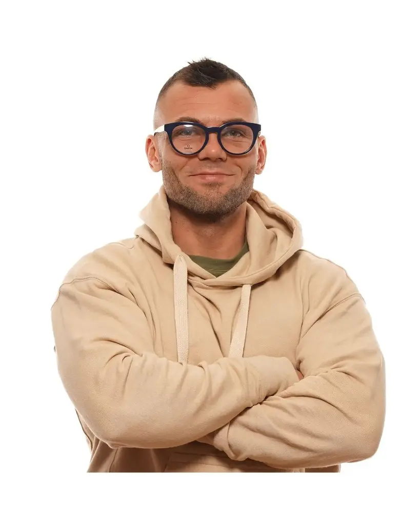 Omega Men's Blue Optical Frames - One Size