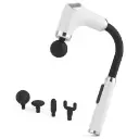 Long-Handle Percussion Massage Gun - Adjustable Speed Muscle Relaxation Device( Four Massage Heads)