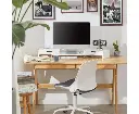 White Monitor Stand with Drawers