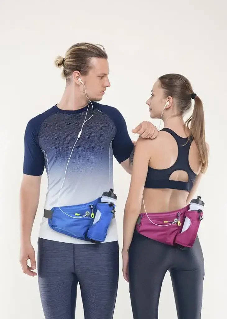 Hydration Running Waist Pack – Waterproof Lightweight Sports Belt with Bottle Holder(Water bottles are filming props, not included) (Green)