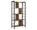 VASAGLE Bookshelf Rustic Brown and Black