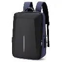 Hard Shell Backpack Alloy Frame Anti-Theft Computer Bag For Men Blue