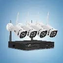 UL-tech Wireless CCTV Security System 8CH NVR 3MP 4 Square Cameras