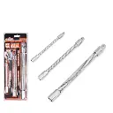 3PC Flexible Socket Extension Bars Shaft Set 1/2" 1/4" 3/8" Drive 10" 8" 6" Long