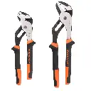 2Pc Groove Joint Pliers 8 & 10-inch Multi Grip Non-Slip Heavy Duty Pipe Wrench