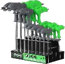18-Piece T-Handle Allen Key Set, Inch/Metric Long Arm Ball End Hex Key Wrench Set, MM(1.5mm-10mm) SAE(1/16"-3/8")