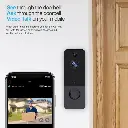 Wireless Wifi Video Doorbell With Night Vision And Ai Recognition - 720P - Without Battery
