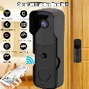 Wireless Smart Doorbell With Two-Way Intercom & Night Vision - Battery Powered [black]